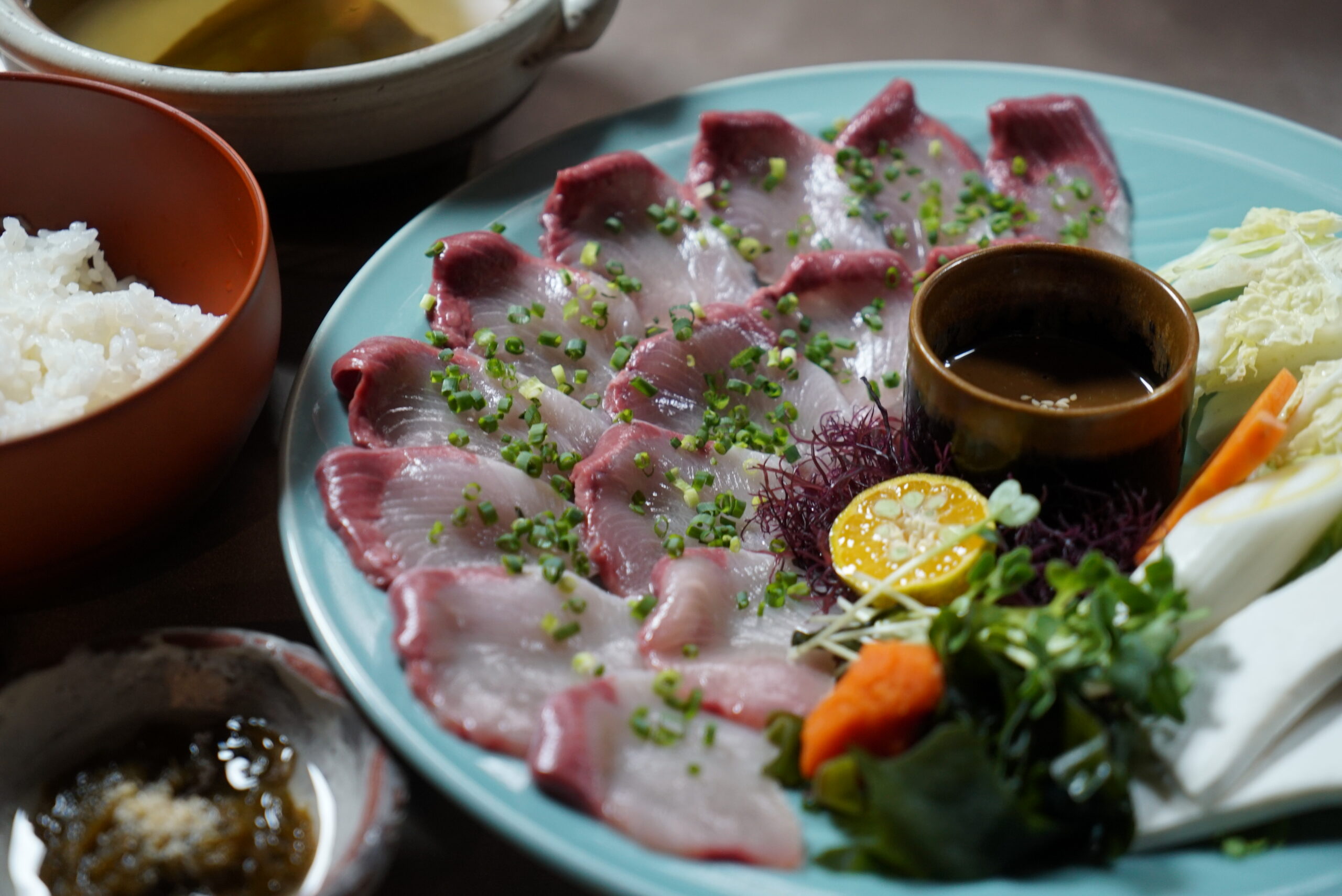 ぶりしゃぶ茶漬け定食　2500円