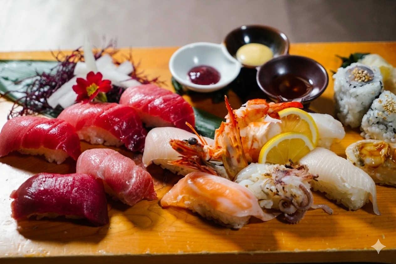 まぐろが5貫入った！お寿司盛合せ